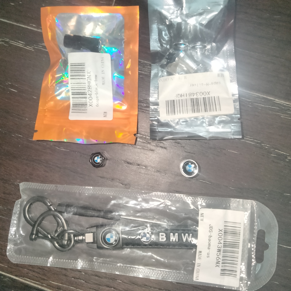 BMW Keychain and Valve Caps Set